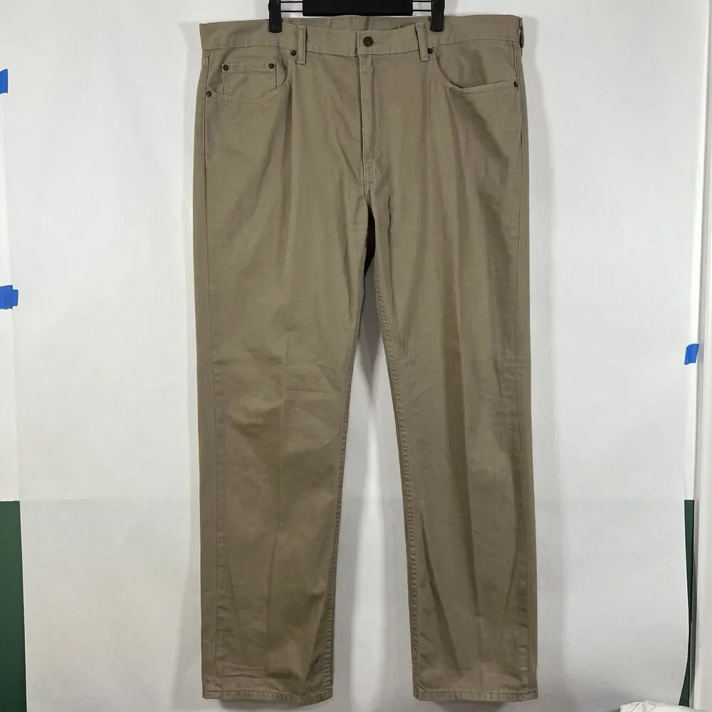 Levi's 559 Relaxed Fit Straight Leg Jeans Mens Size 42x34 Beige Tan White Tab